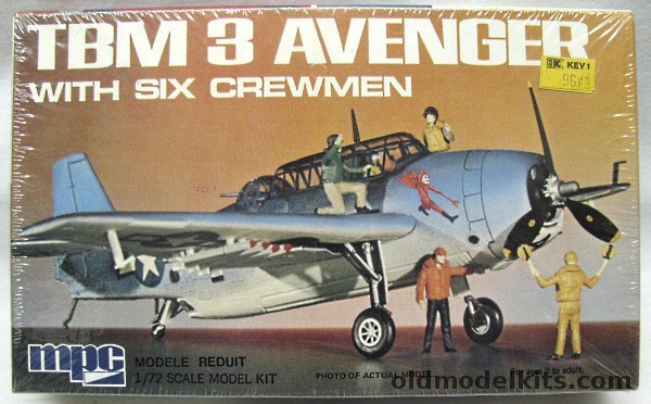 MPC 1/72 TBM 3 Avenger - with Six Crewmen (ex-Airfix), 2-0109 plastic model kit